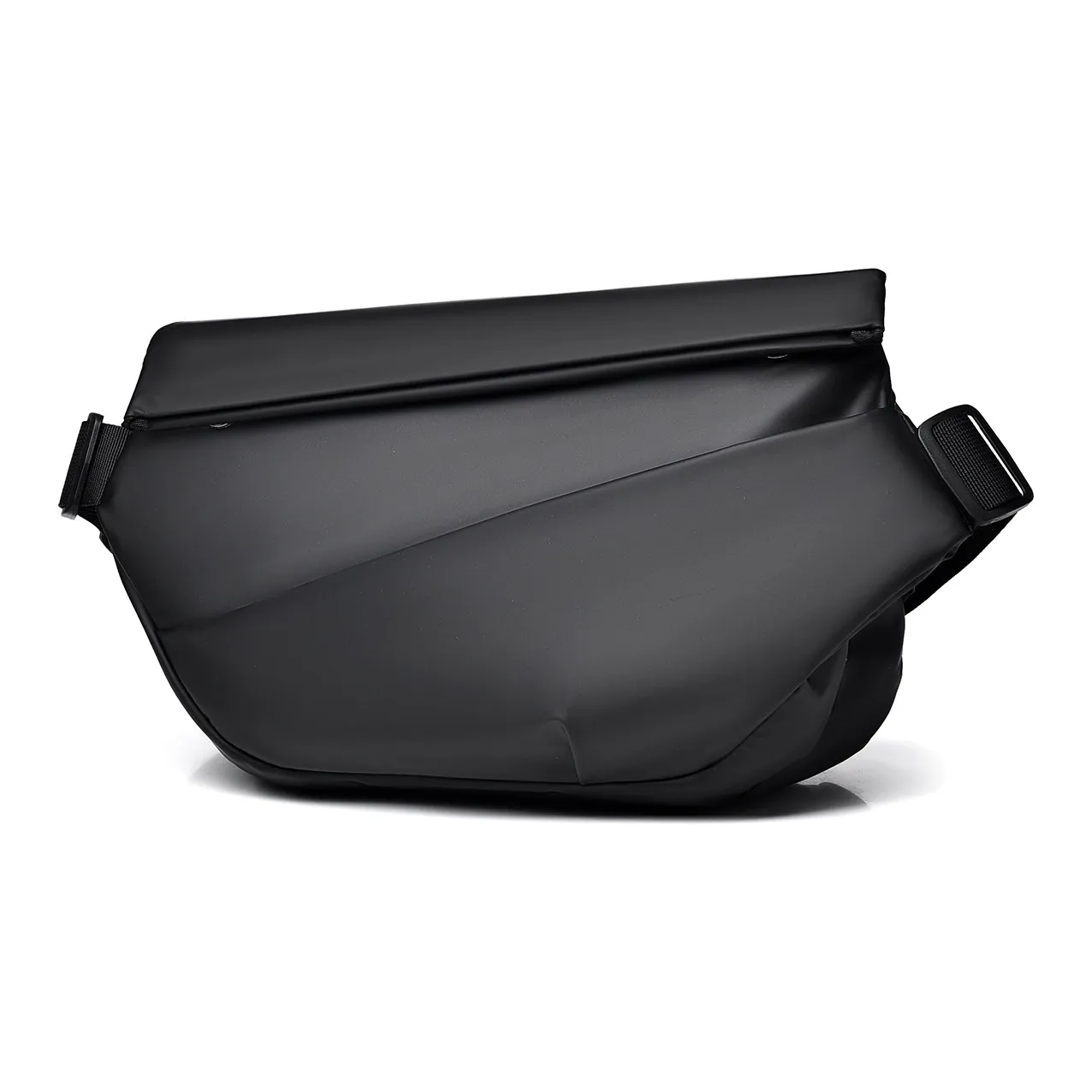 GEERDUN PU Waist Bag Chest Bag Men's Black/Gray