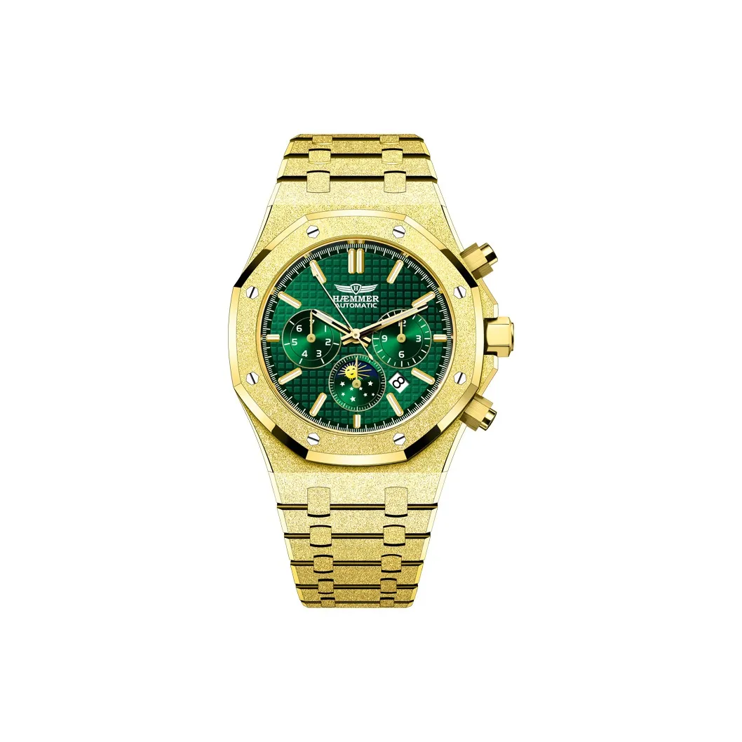HAEMMER Automatic Mechanical Movement Watch Unisex Gold Dial