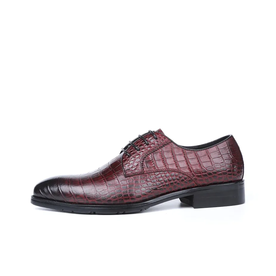 SHUPATE Dress Shoes Men's Low Top Red/Black