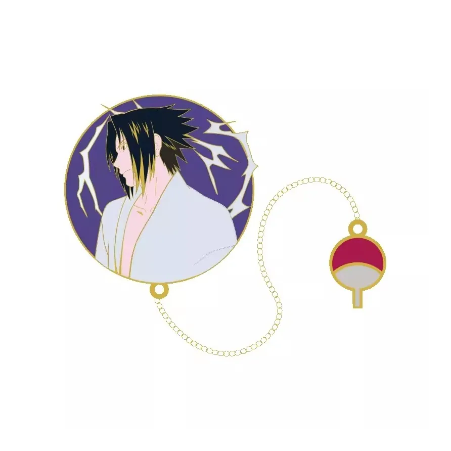 Xhdm NARUTO 20th Anniversary Metal Enamel Pendant Chain Brooch Badges