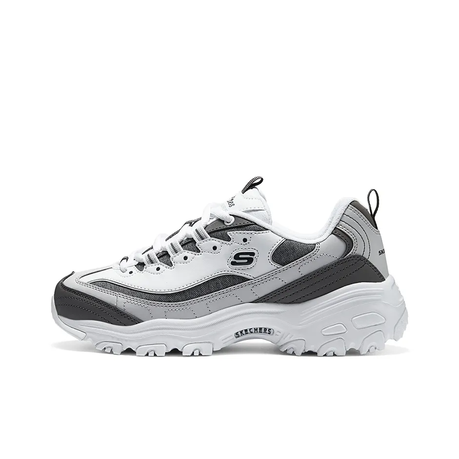 Skechers D'LITES 1,0 Амортизация Износостойкий Низкий Топ Casual Женский Белый Серый Черный