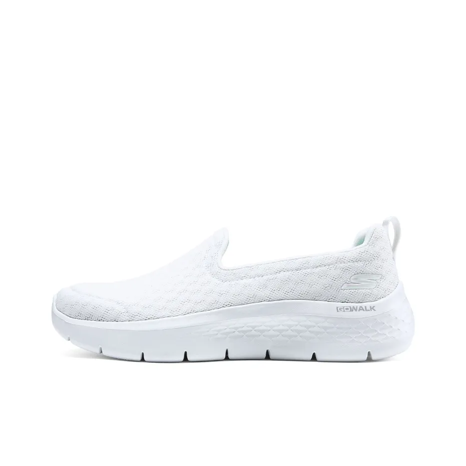 Skechers Go Walk Fle Cushioning Abrasion Resistant Lightweight Low Top Running Shoes Women's White Green