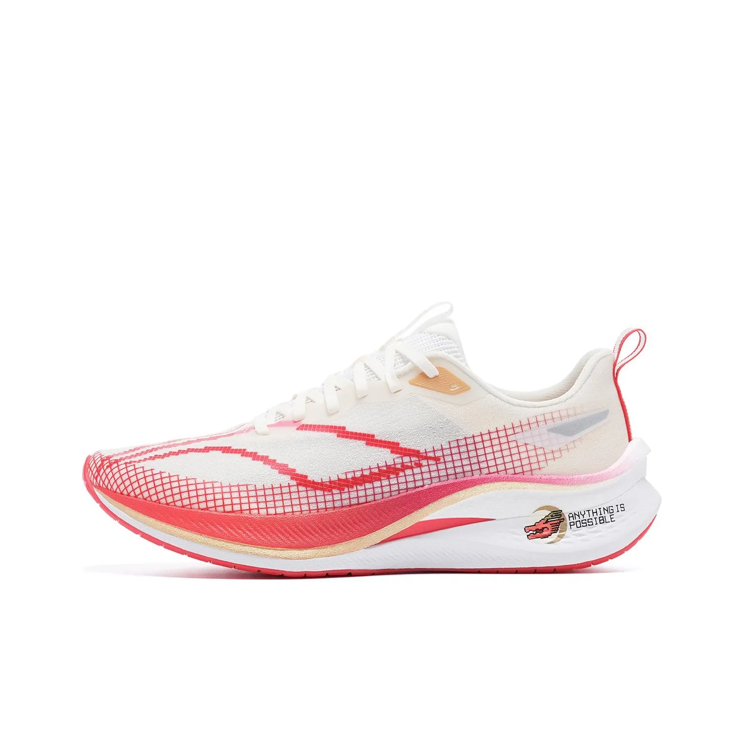 LiNing Red Hare 7 Pro Shock Absorbers Slip Resistant Abrasion Resistant Low Top Running Shoes Men's White Red