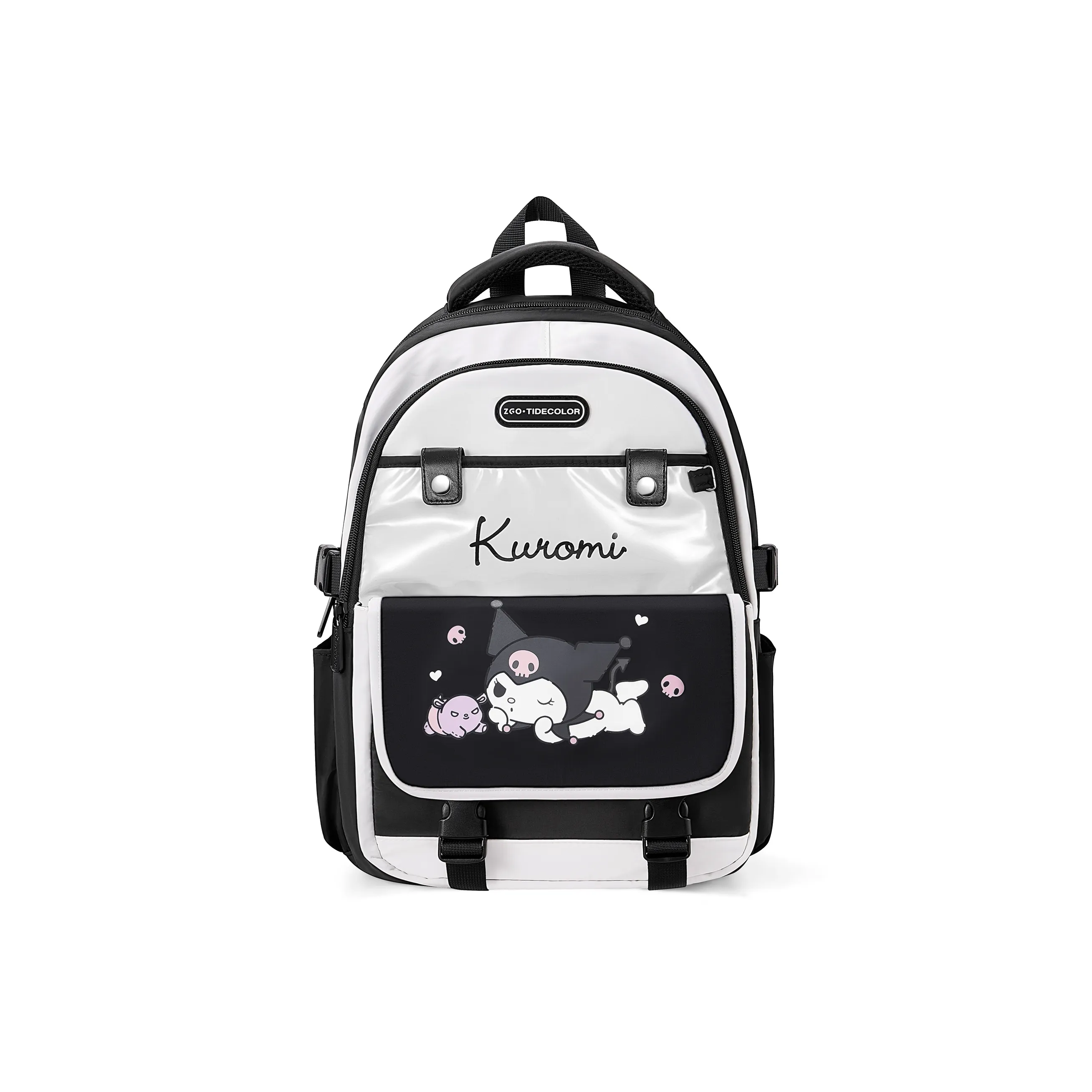 Zgo Sanrio Kuromi Collection Полиэстер Студенты Средняя школа Старшая школа Студент университета Женские Рюкзак