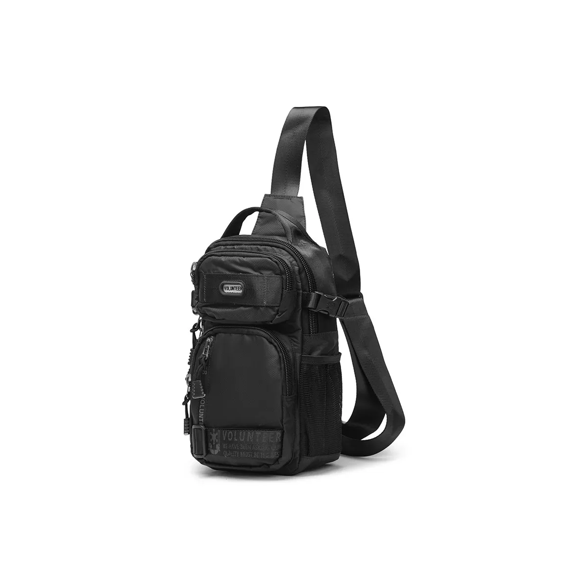 Volunteer Canvas Oxford Sling Bag Shoulder Bag Crossbody Bag Regular Men's Black/Green