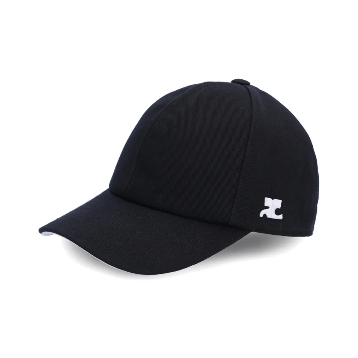 COURREGES Narrow Brim Logo Patch Baseball Cap