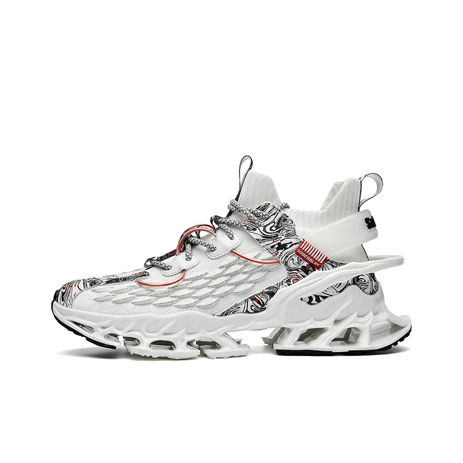 MABEL&CO Cushioning Support Rebound Low Top Running Shoes Men's White