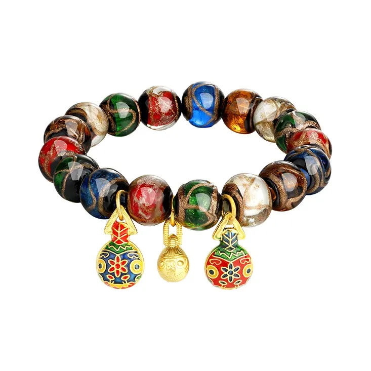 HUISHI Цветное стекло Нефритовые браслеты Унисекс