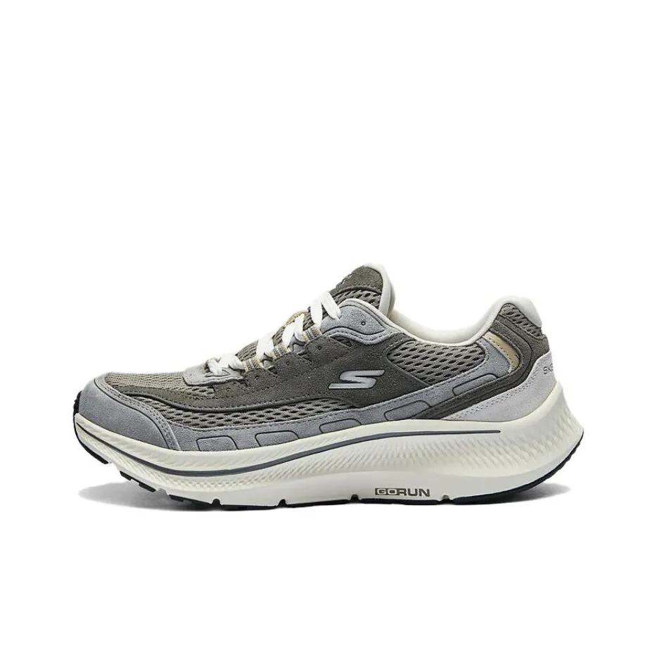 Skechers Go Run Consistent 2.0 Durable Breathable Lightweight Low Top Casual Shoes Men's Gray Brown