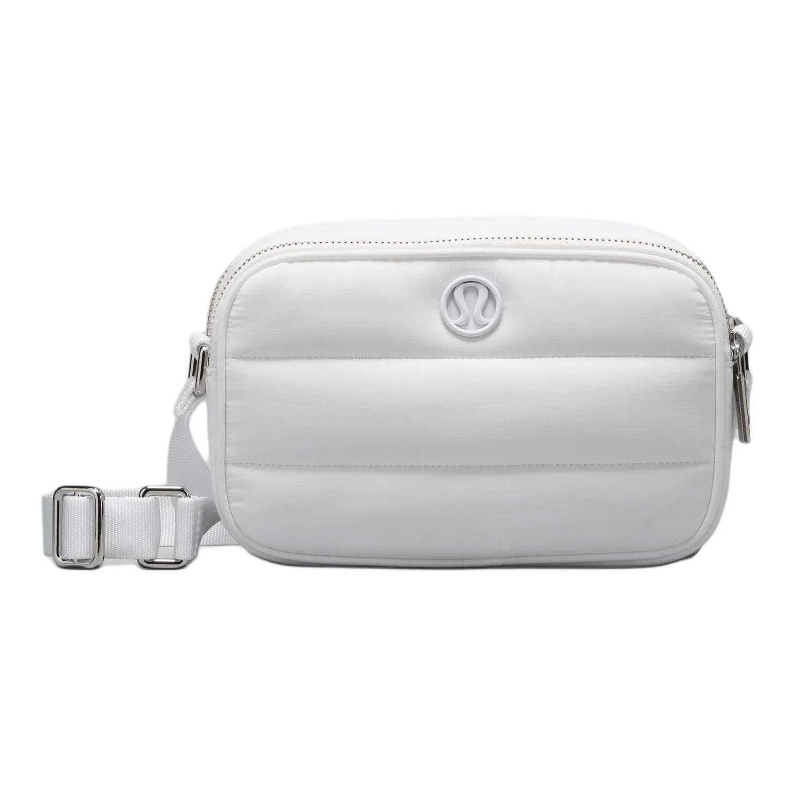 Lululemon Wunder Puff Series Nylon Camera Bag Shoulder Bag Crossbody Bag Women's White