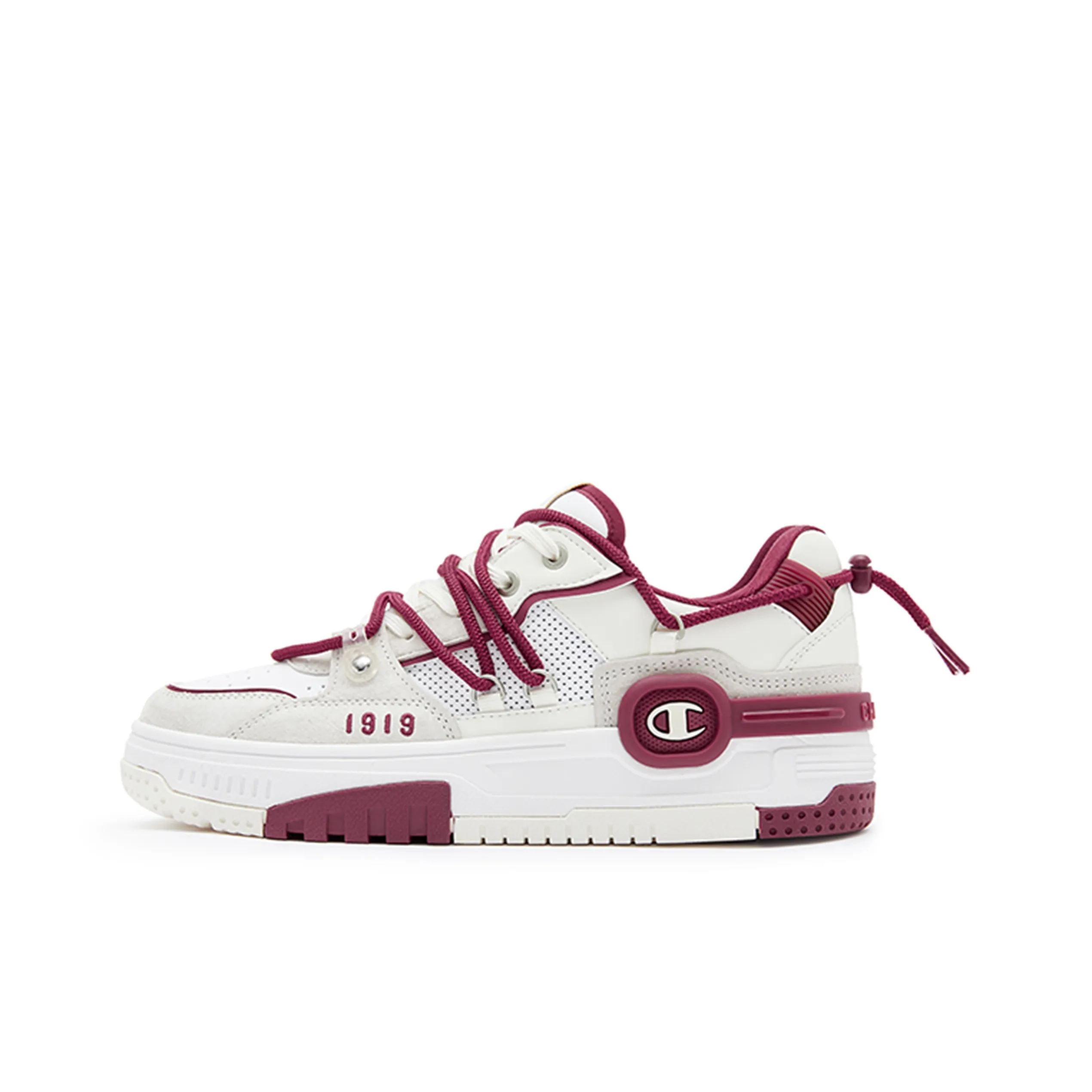 Champion Bumper V1 Headphone Shoes Low Top Skateboard Shoes Women's Dark Red
