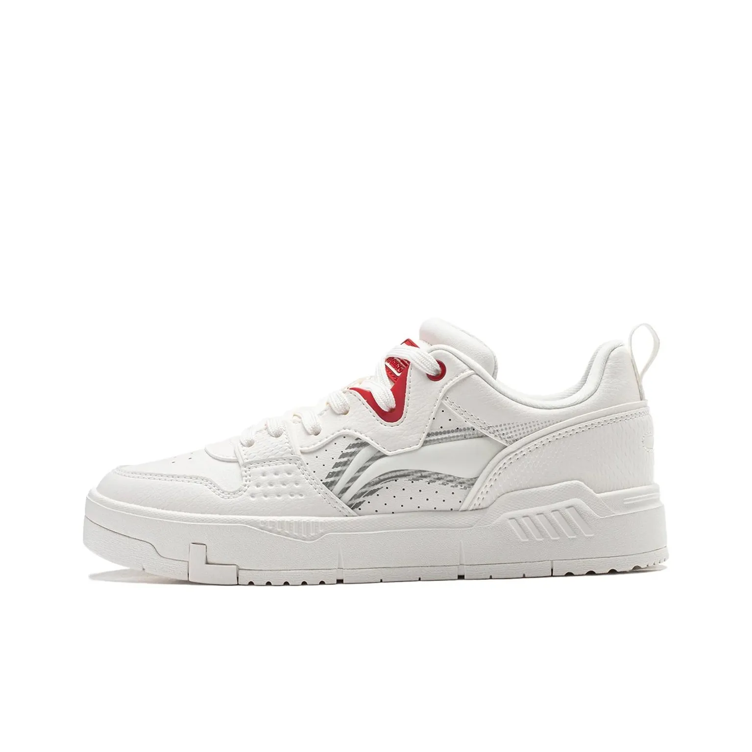 LiNing Common 80s Lightweight And Wear-resistant Skateboard Shoes Men's White