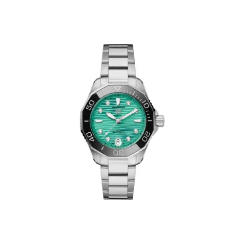 TAG HEUER Автоматический Механический Movement Женские Часы Aquaracer Collection 36mm*11,9mm Зеленые