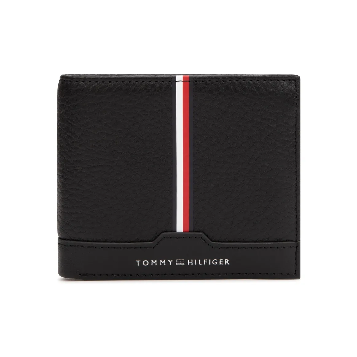 Tommy Hilfiger Cow Leather Wallet Regular Men's Black/White/Red