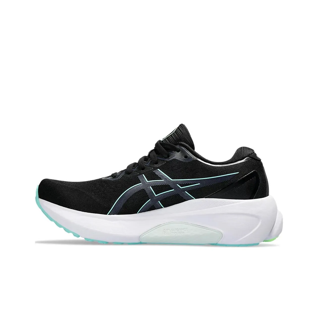 Asics Gel Kayano 30 Амортизация Износостойкий Низкий Топ Беговые кроссовки Женские Черный