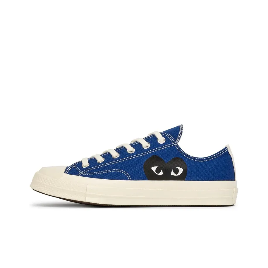 Converse x CDG Low Top Skateboard Shoes Men's Blue