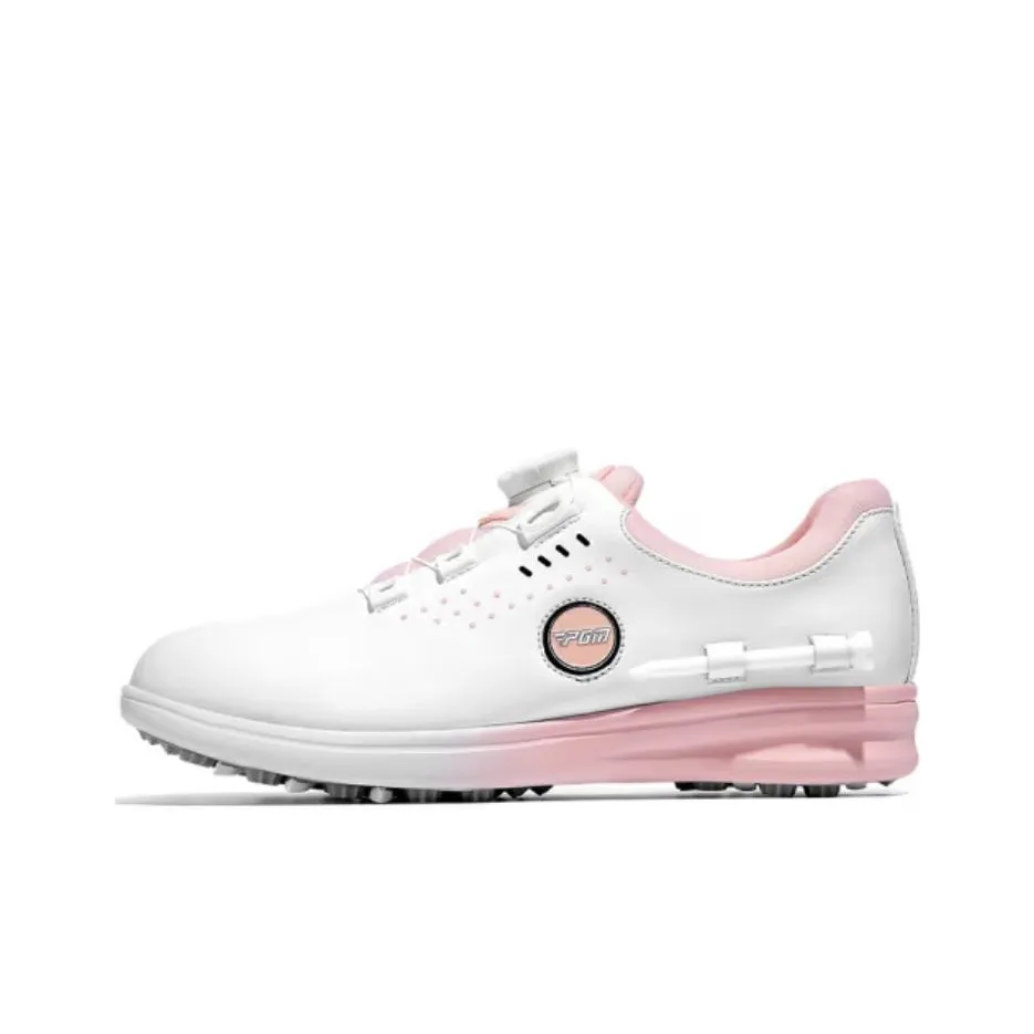 PGM Износостойкий Водонепроницаемый Легкий Низкий Топ Обувь для гольфа Женская Белая Розовая