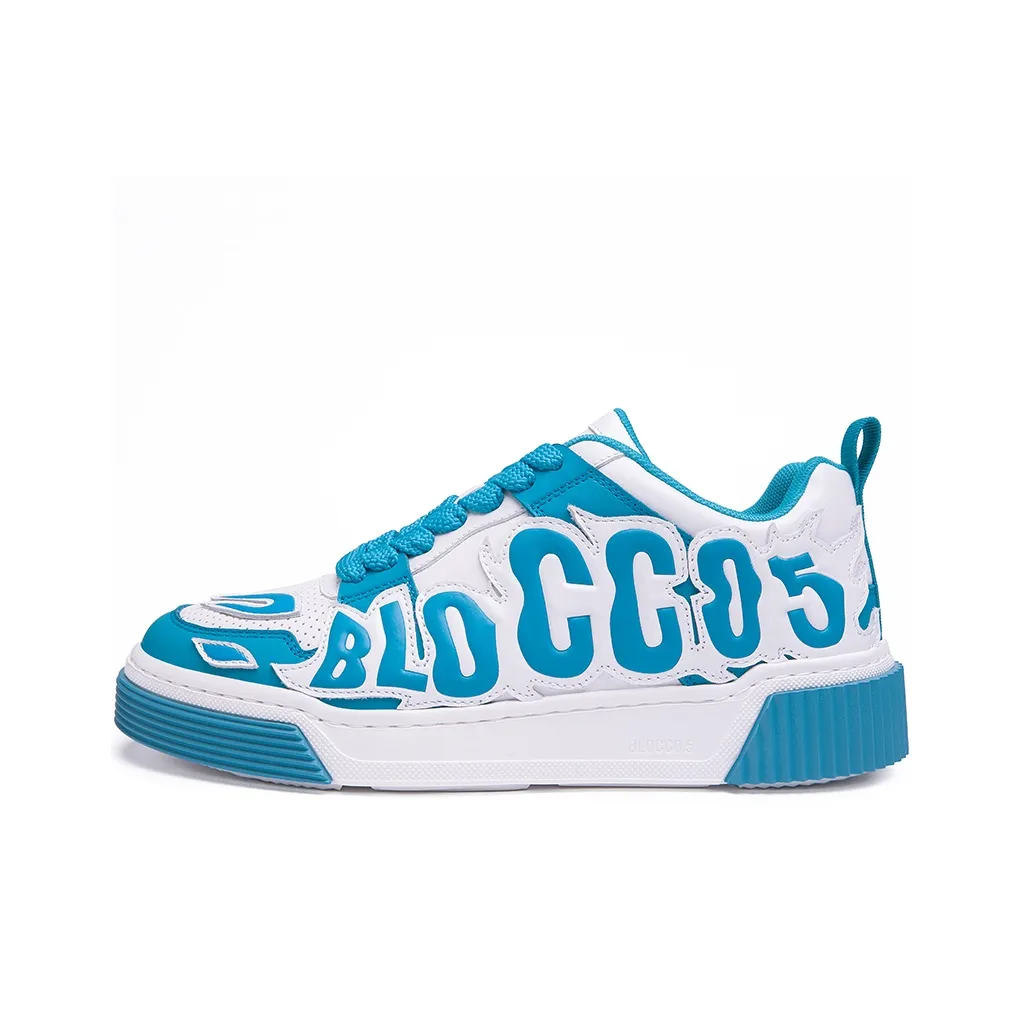 BLOCCO5 Низкие кроссовки для скейтбординга унисекс синие белые