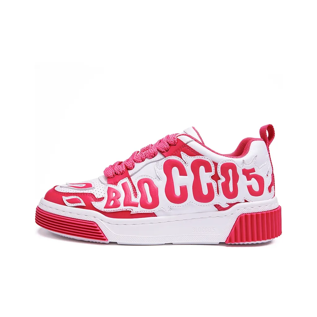 BLOCCO5 Низкие кроссовки для скейтбординга женские красные и белые