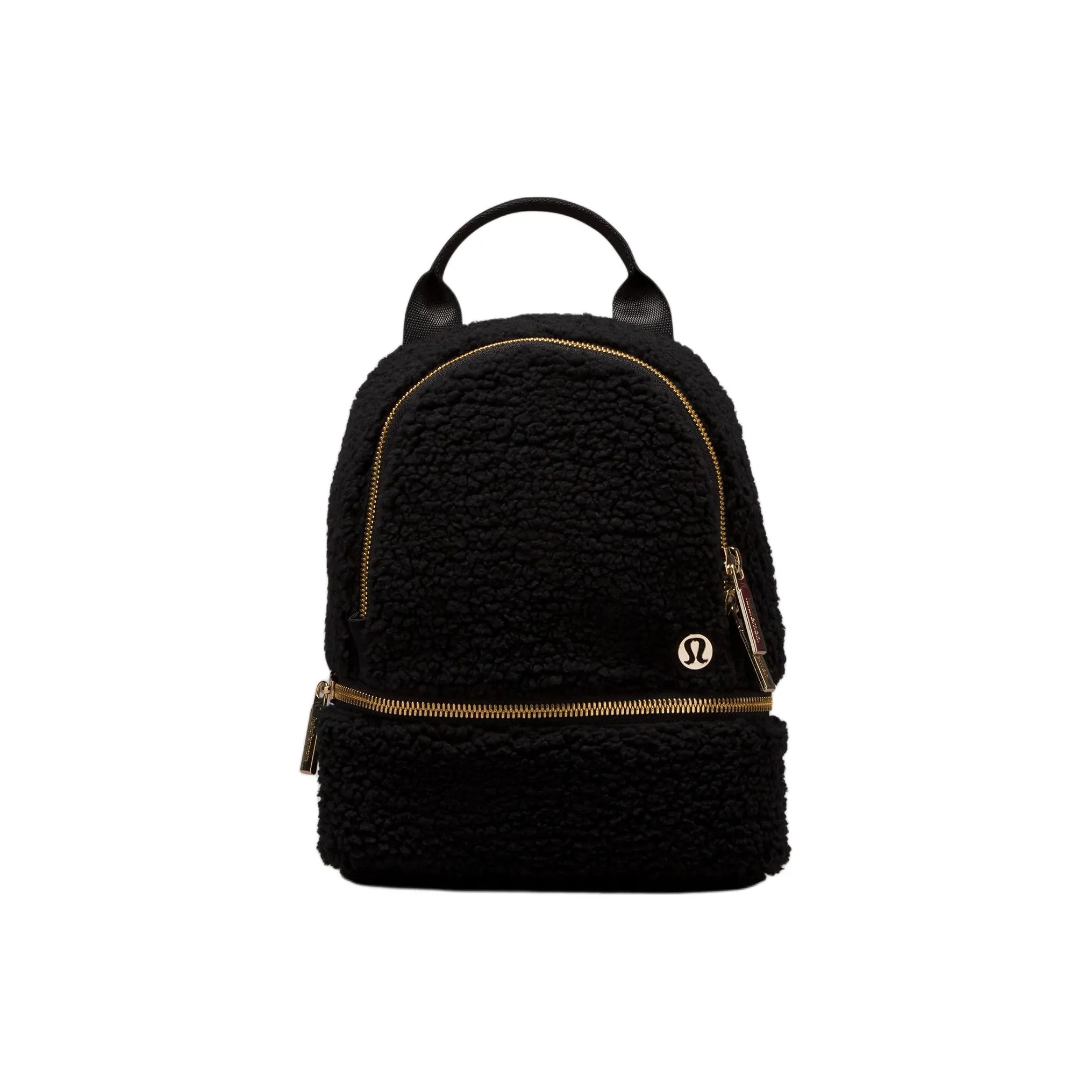 Lululemon Brushed Fabric Backpack Micro Women's Black & Gold