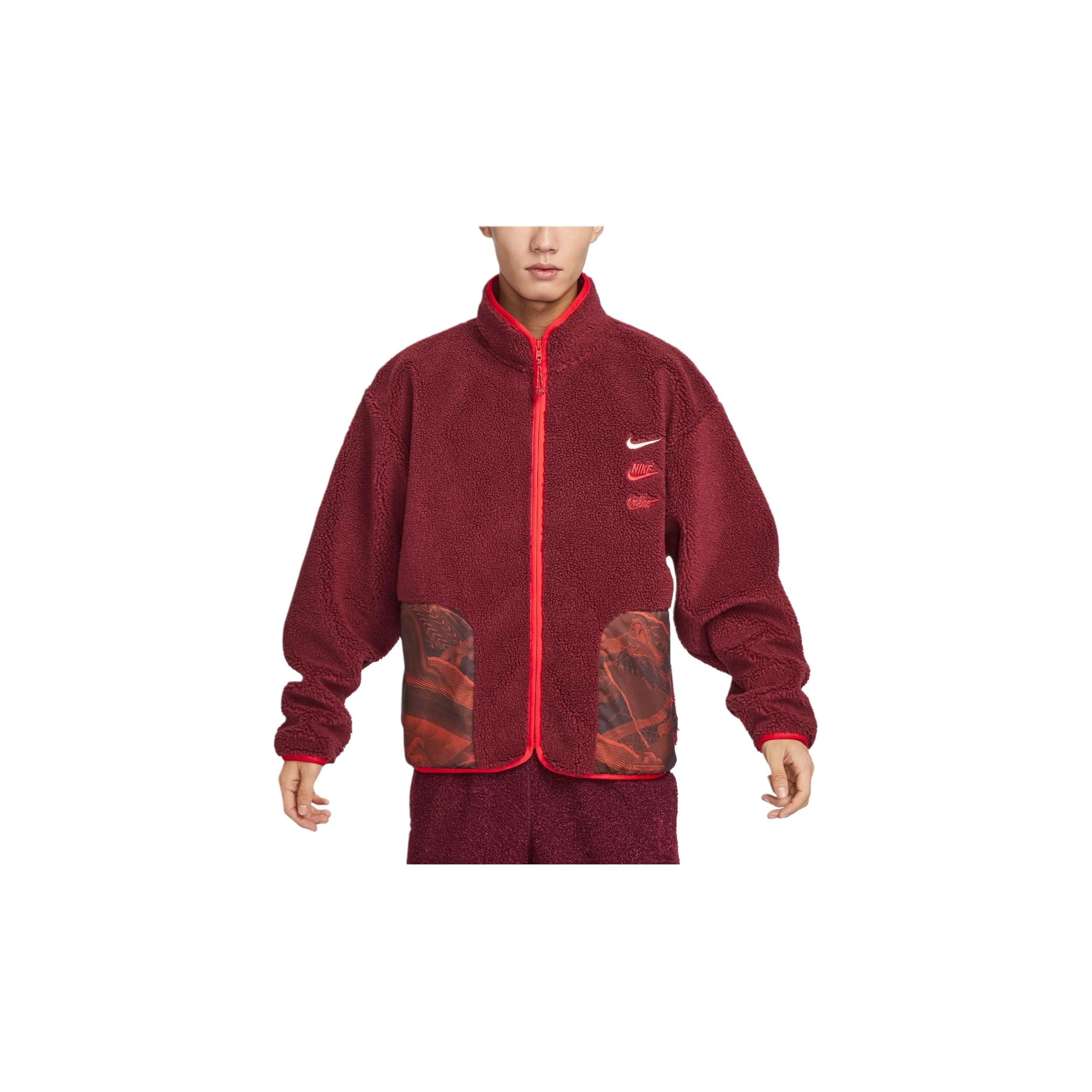 Nike FW23 Velvet-feel Coat Men's Red Team