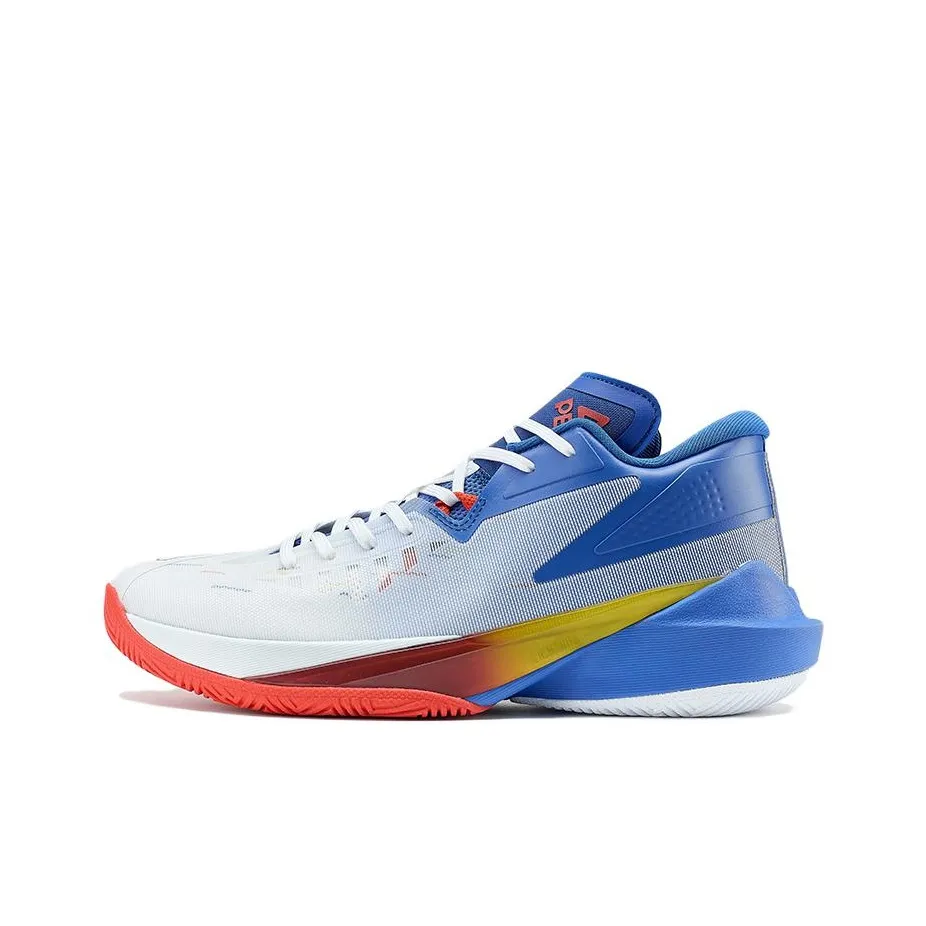 PEAK Lightning 10 Тайцзи Амортизация Низкий Топ Баскетбольные Кроссовки Мужские Глянцевое Покрытие Синий