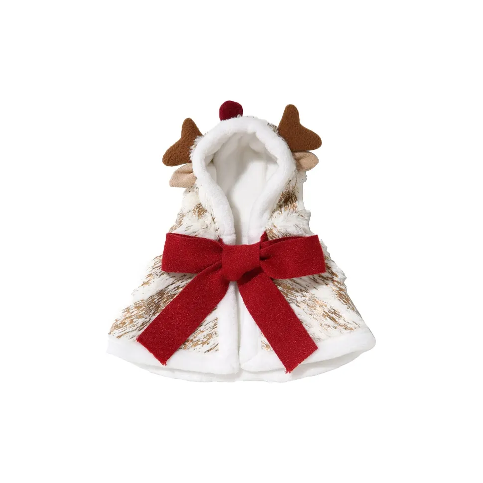 UFBemo Pet Costume, Christmas Tree PV Fleece Elk Cape