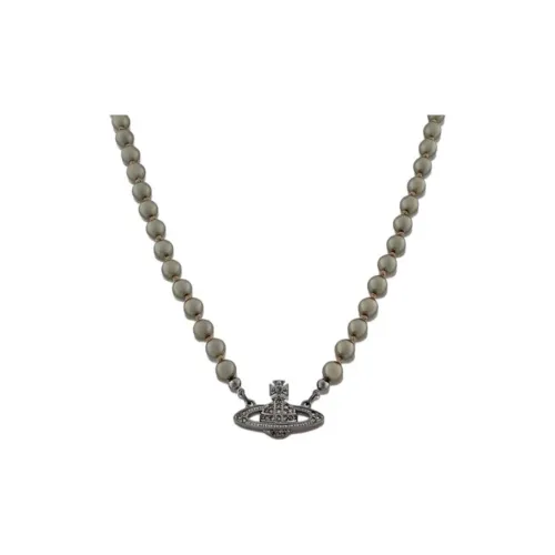 Вивьен Вествуд Saturn Pearl Necklace Brass Necklaces Мужские