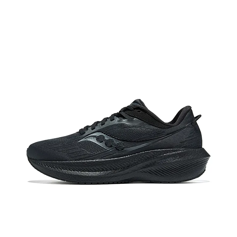 Saucony Triumph 21 Амортизаторы Ударопрочный Устойчивый к истиранию Дышащий Низкий Топ Беговые кроссовки Мужской Черный