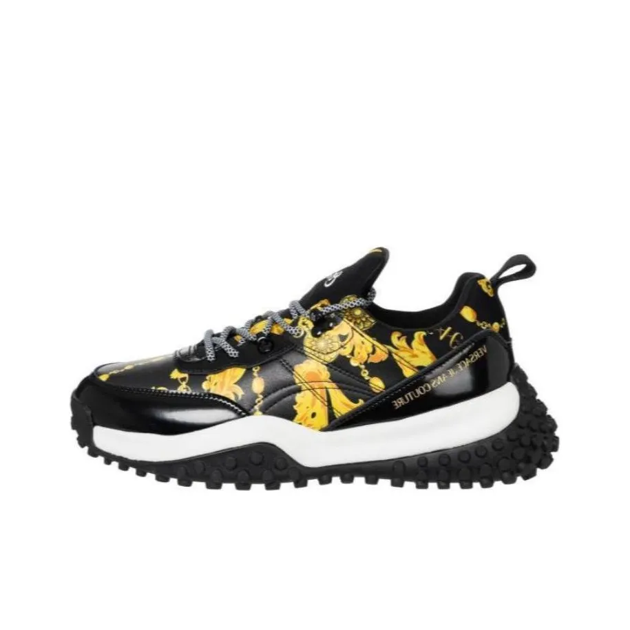 VERSACE JEANS Chain Leather Sneakers