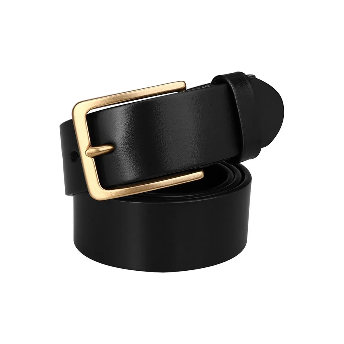 Cows Reign Застежка-липучка Натуральная кожа Медная пряжка Ремень Повседневный Юность Джинсы Ремень Кожаные ремни Мужской Ширина 3,8 см