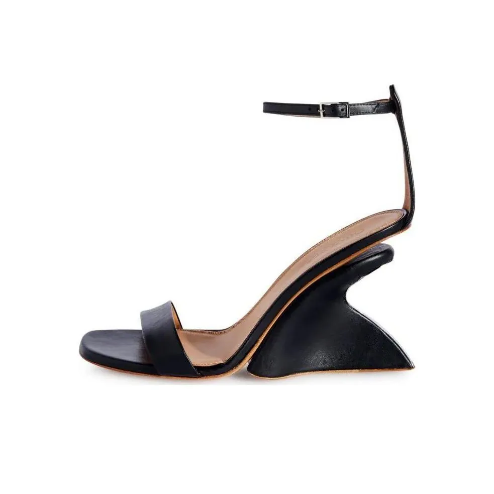 OFF WHITE Jug Wedge Sandal Black Women's