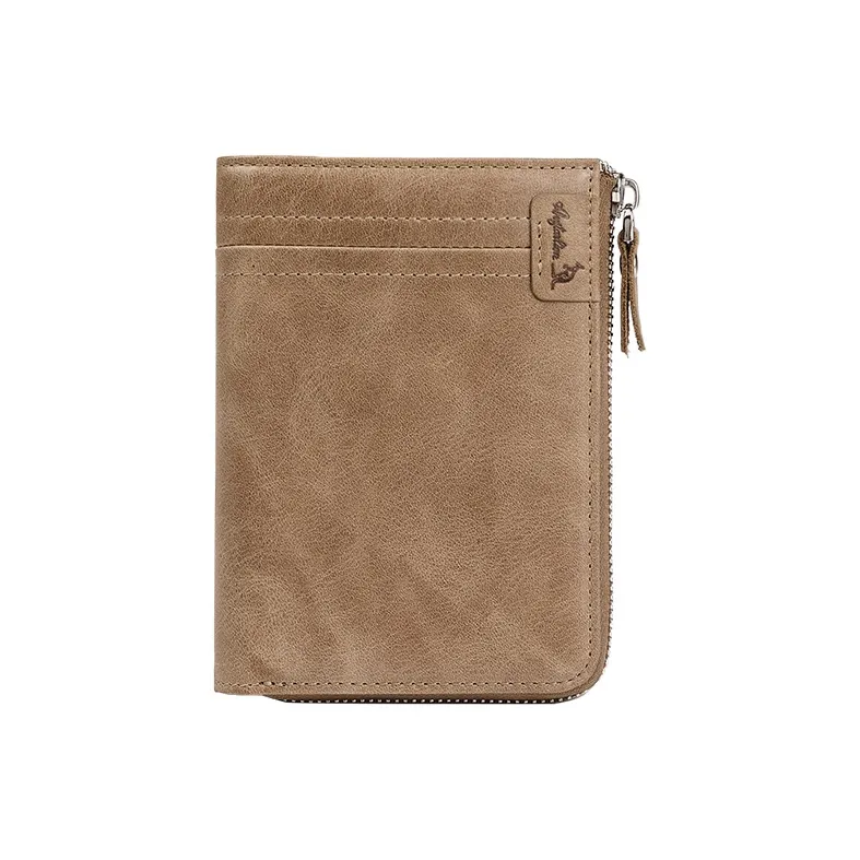 AUGTARLION Cow Leather 50% Off Card Holder With Money Clip Regular Men's Khaki/Coffee