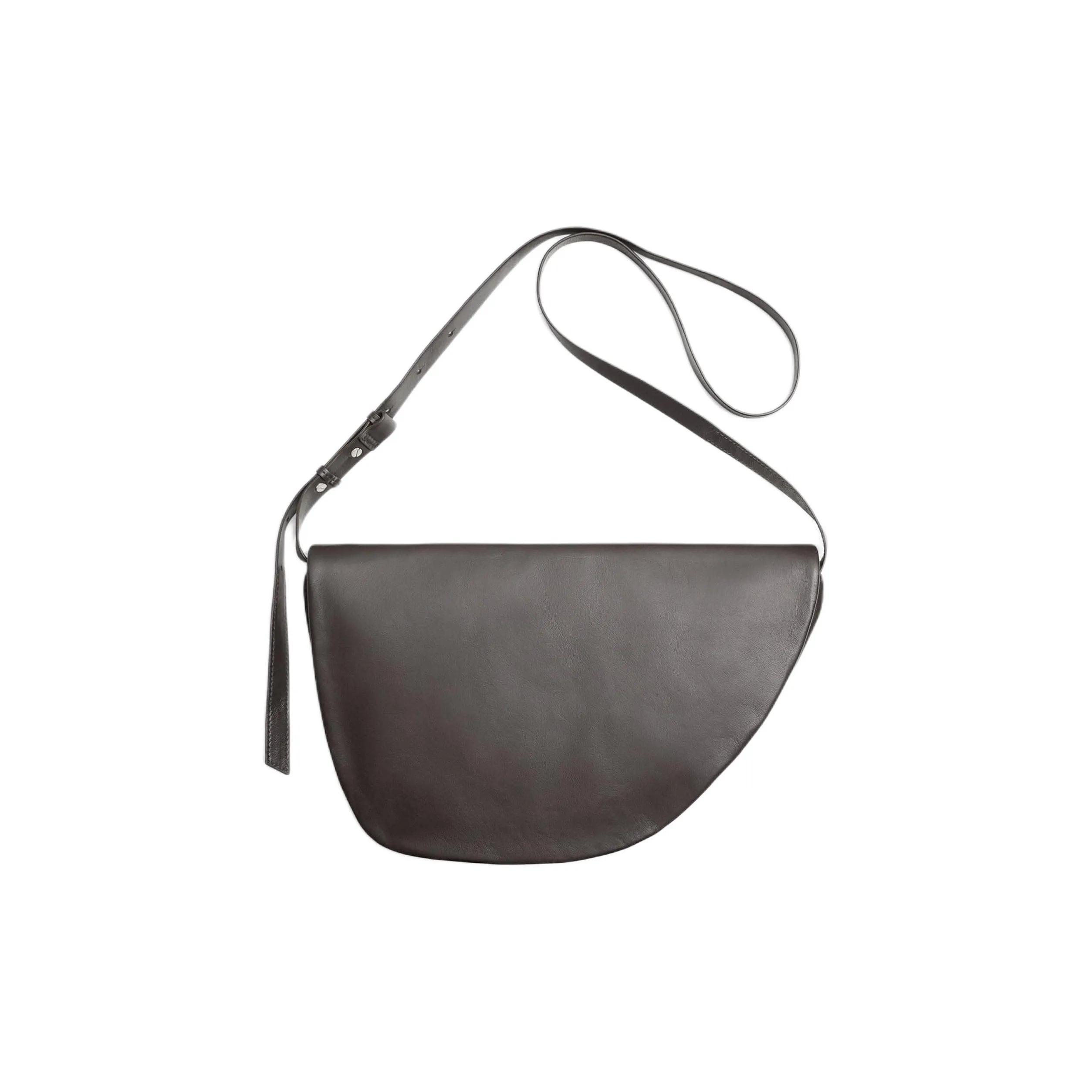 ZARA Cow Leather Shoulder Bag Crossbody Bag Regular Men's Brown