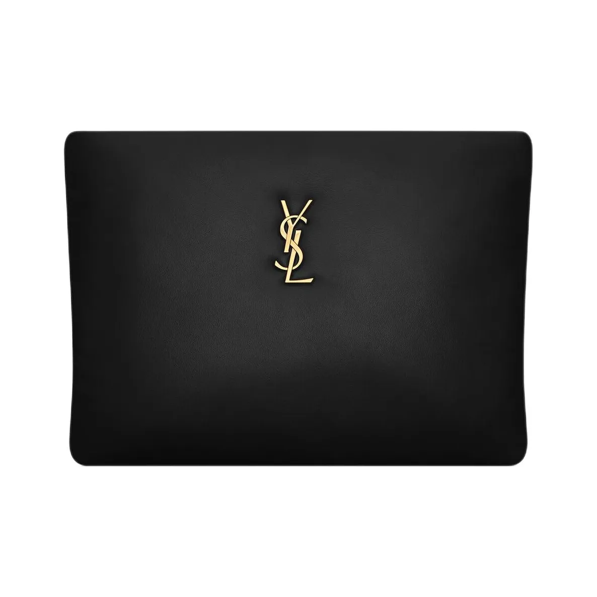 SAINT LAURENT Sheepskin Clutch Large Size Women's Black
