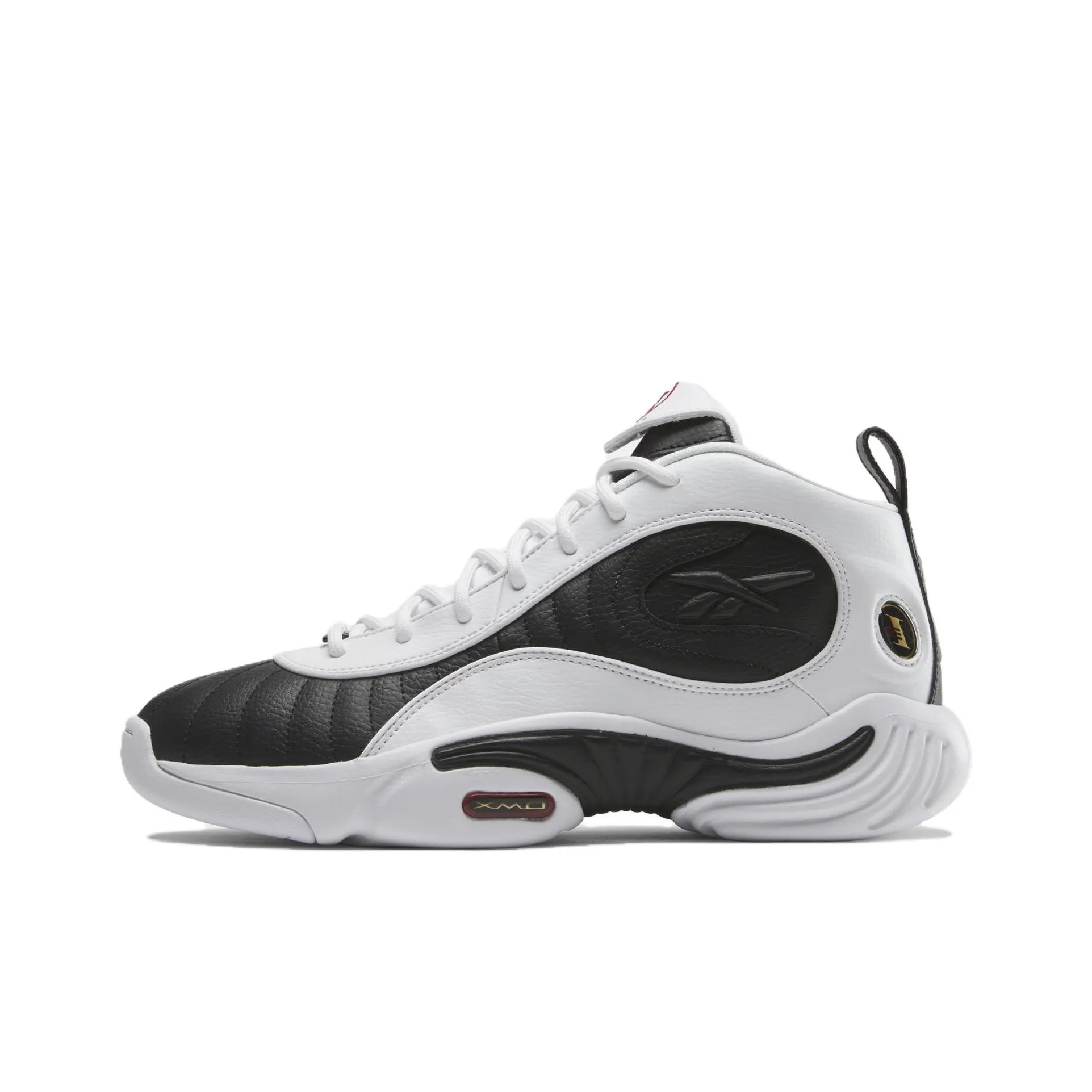 Reebok совместный бренд Answer Амортизация Износостойкие Высокие Баскетбольные Кроссовки Мужские Черно-белые