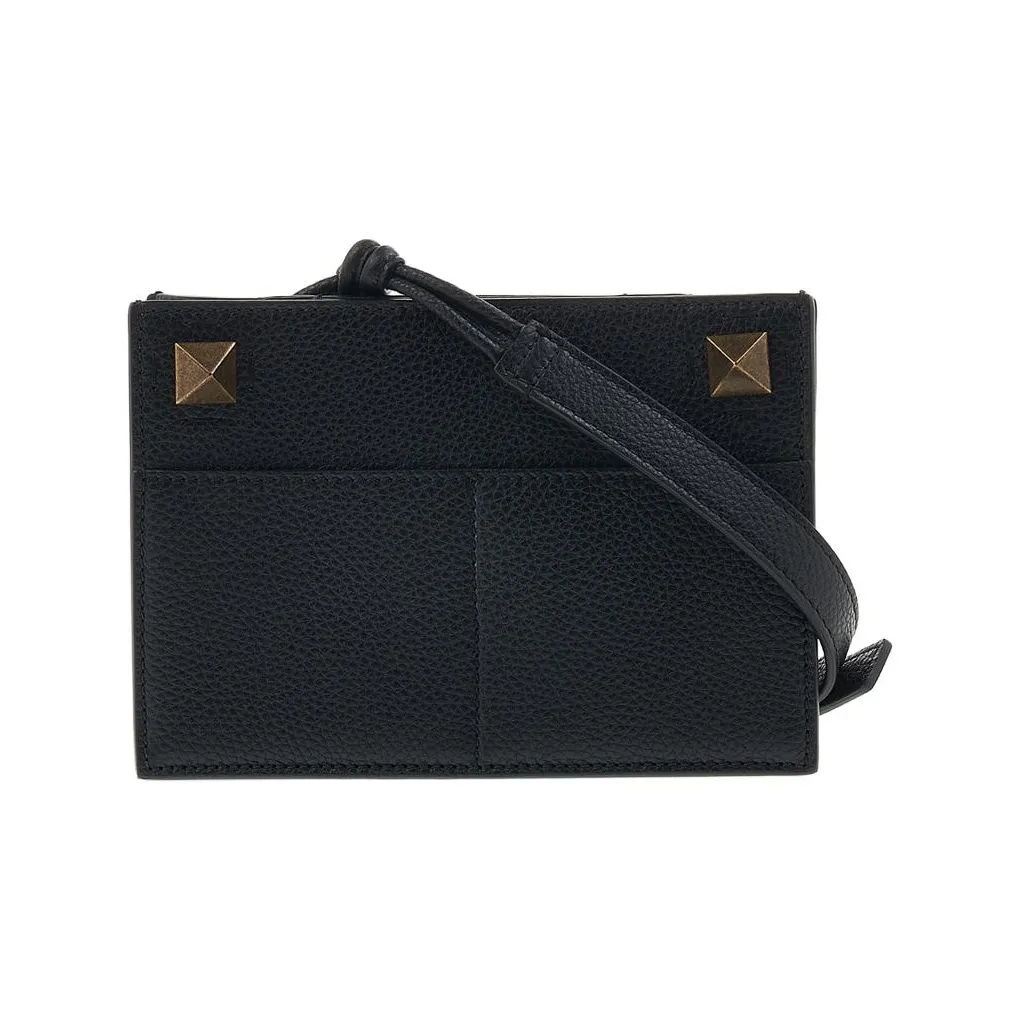 Valentino Клатч из коровьей кожи женский черный