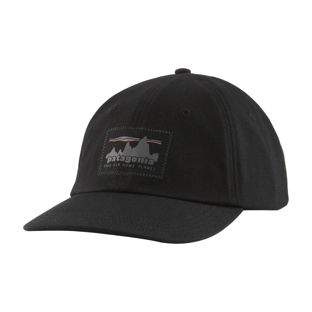 Patagonia Organic Cotton Recycled Fishnet Baseball Caps Unisex Black