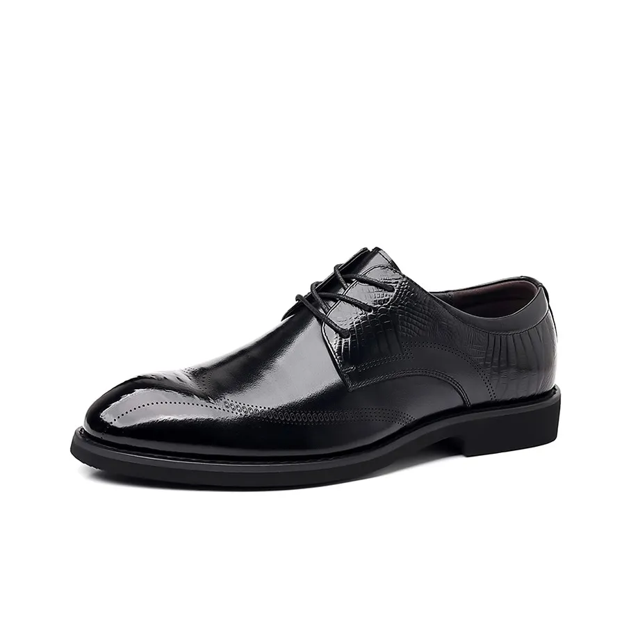GZZ Dress Shoes Men's Low Top Black