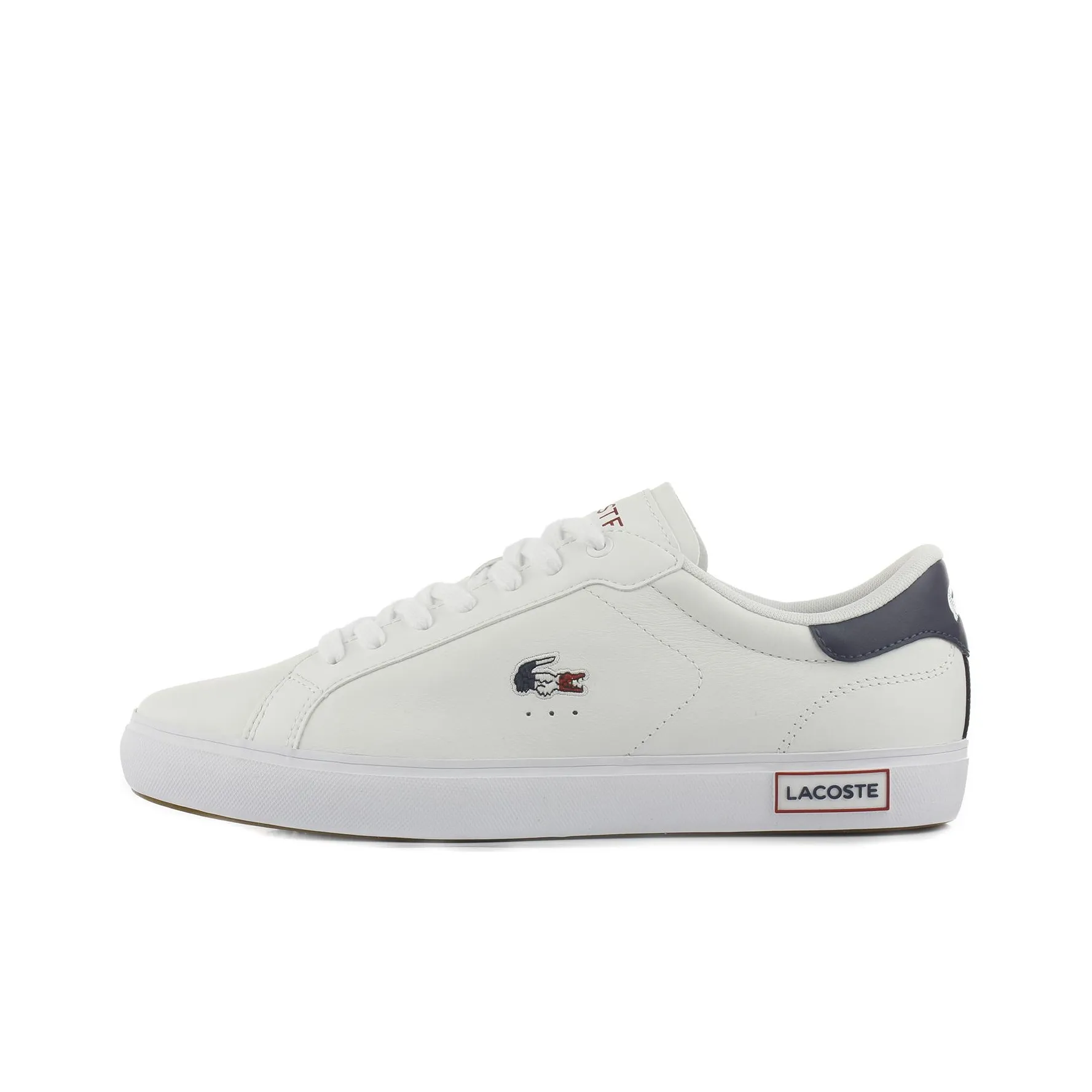 LACOSTE Collaboration Powercourt Low Топ Скейтборд Кроссовки Мужские Белый Синий