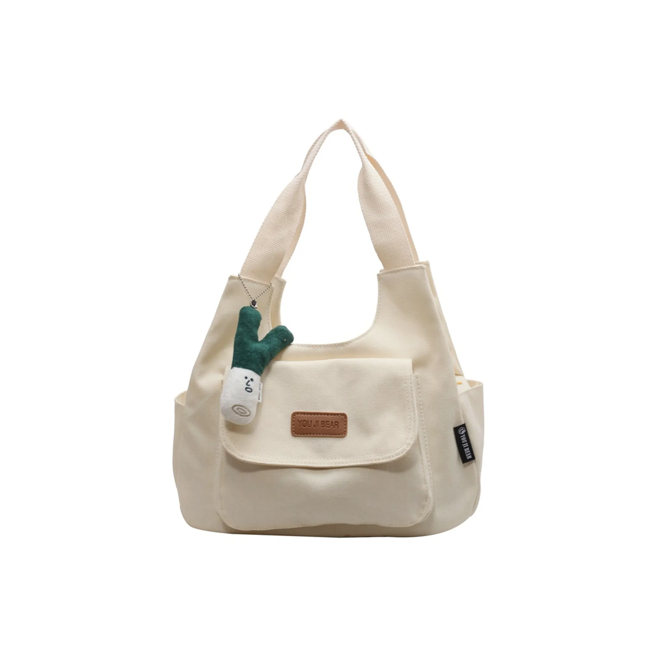 UNITE STAR Canvas Tote Bag Shopping Bag Shoulder Bags Women's White/Brown/Dark Blue