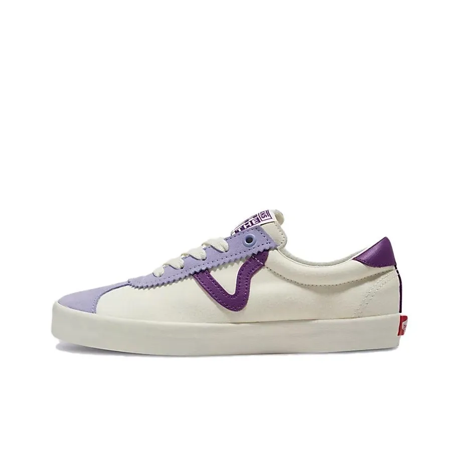 VANS Sport Low Амортизация Износостойкий Низкий Топ Скейтборд Кроссовки Унисекс Белый Фиолетовый