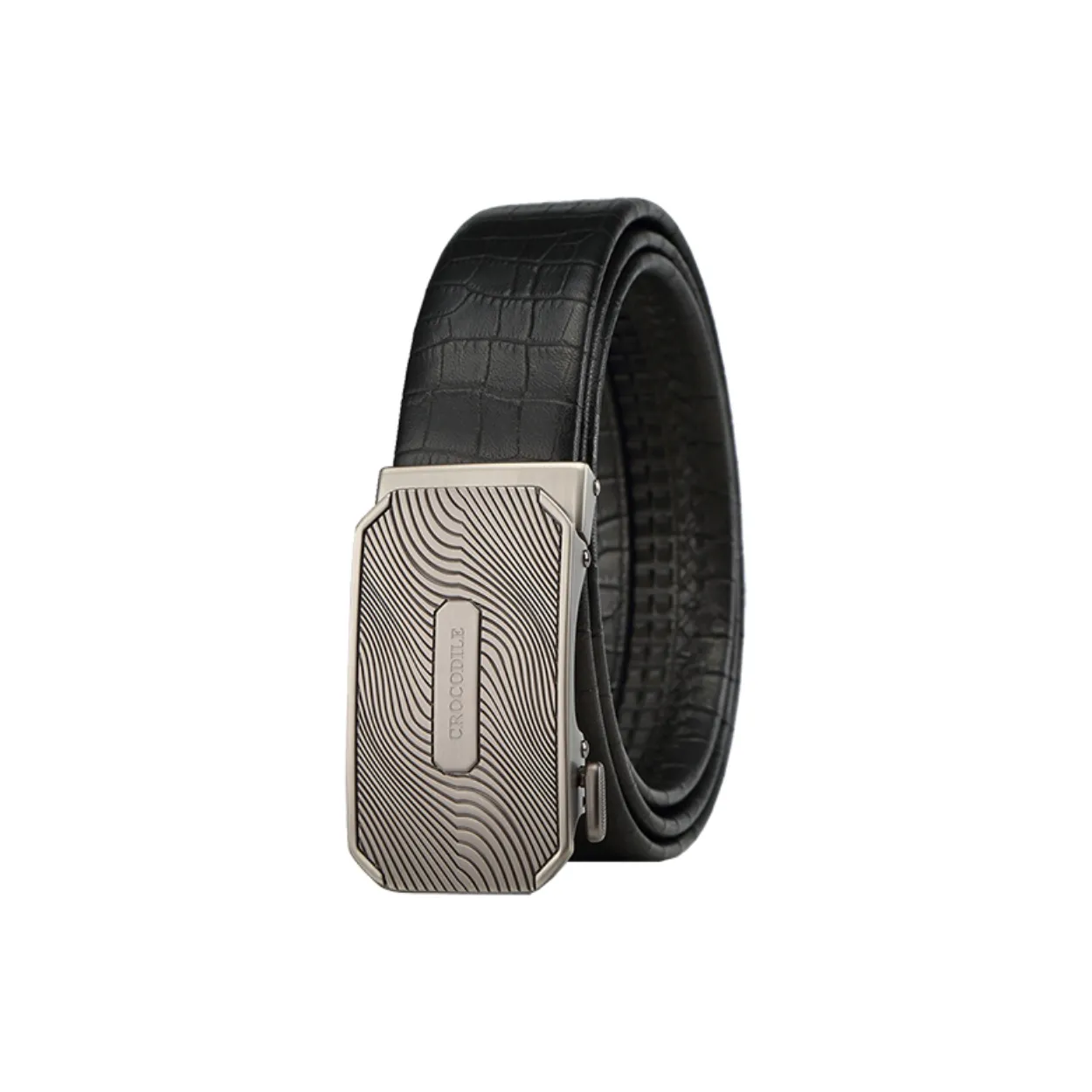 Крокодил Элегантный Автоматическая Застежка Ремешки из Коровьей Кожи Мужские 3,5CM