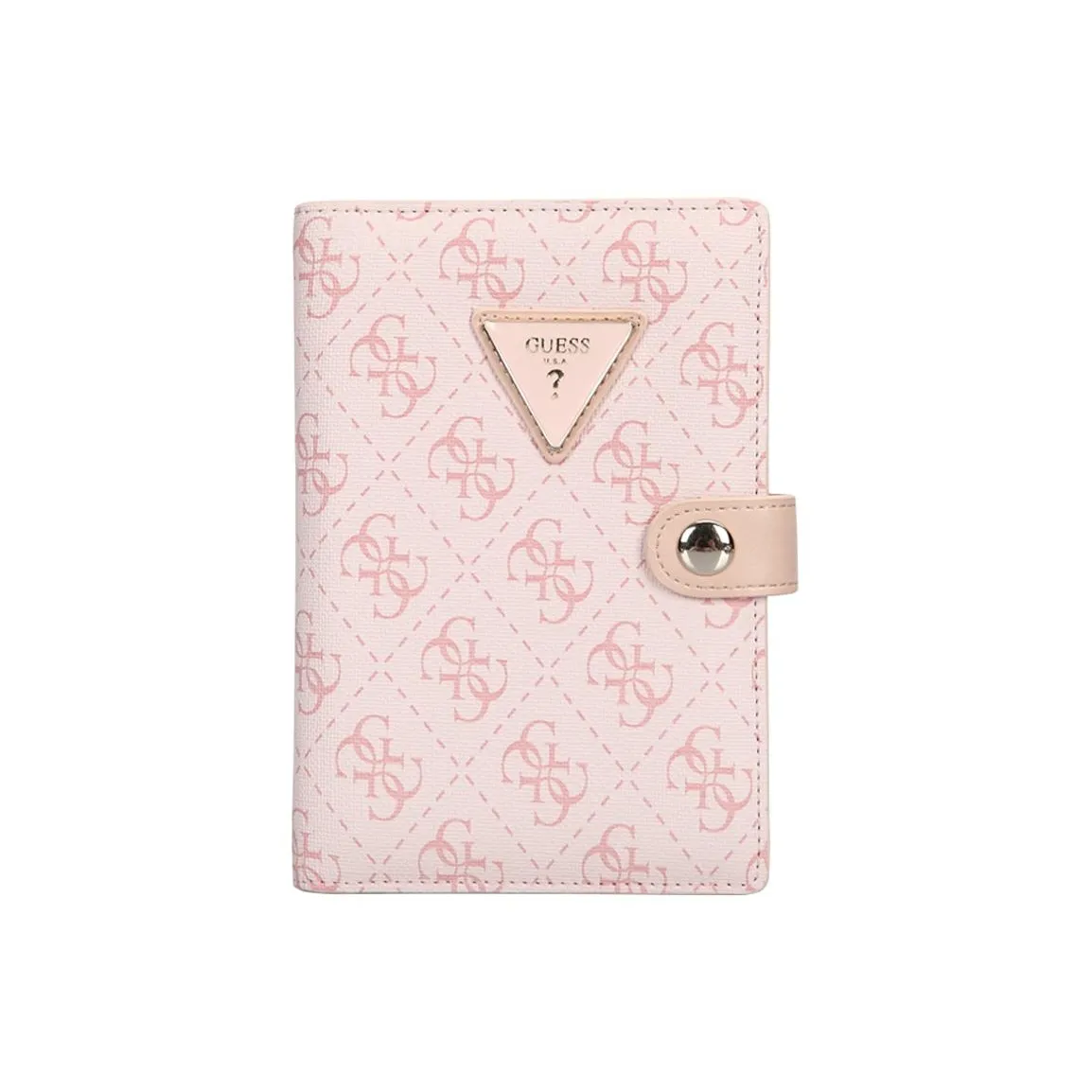 GUESS Двойной складной укороченный клатч из ПВХ с полиэстером держатель для паспорта зажим для чеков клатч маленький женский розовый белый