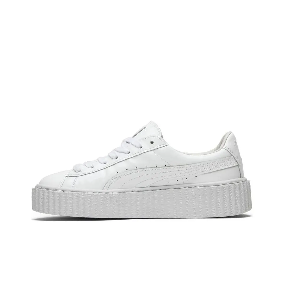 PUMA Rihanna Fenty Basket Creepers Белый Низкий Топ Кроссовки для скейтбординга Женские Белые