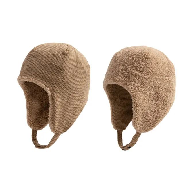 EQUIPMENTELEGANT Шапка-ушанка из овечьей шерсти Унисекс