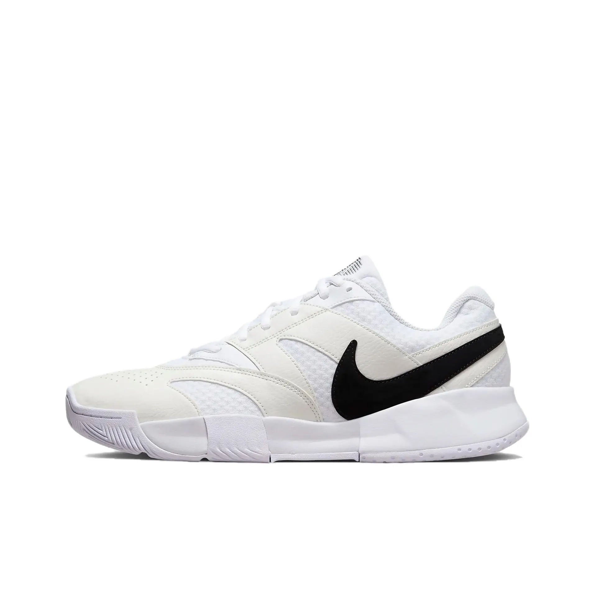Nike Court Lite 4 Устойчивые к истиранию Дышащие Низкие Кроссовки для тенниса Мужские Бежевые Белые Черные