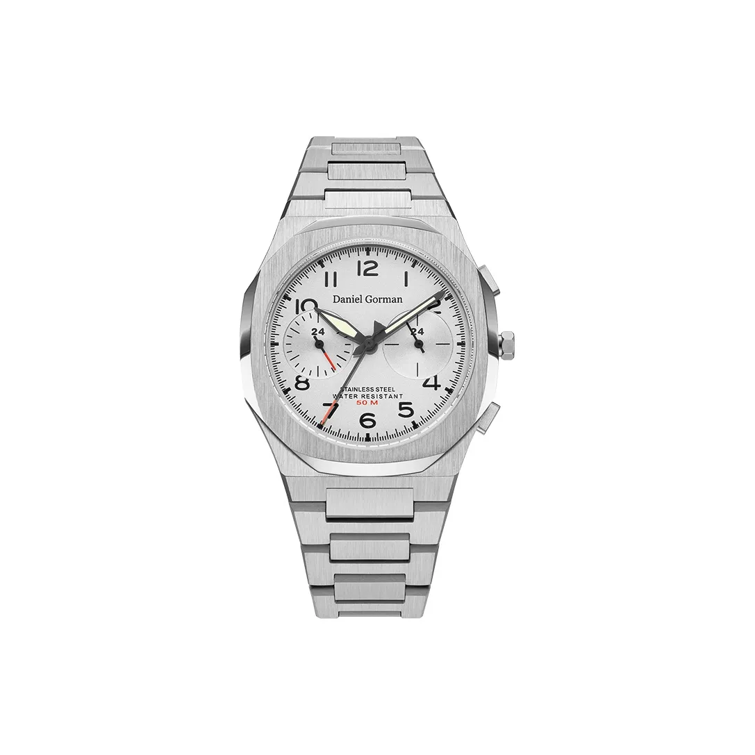 DANIEL GORMAN Daniel Golman Watch for Men Кварцевый механизм Нержавеющая сталь Ремешок Часы Мужские Часы