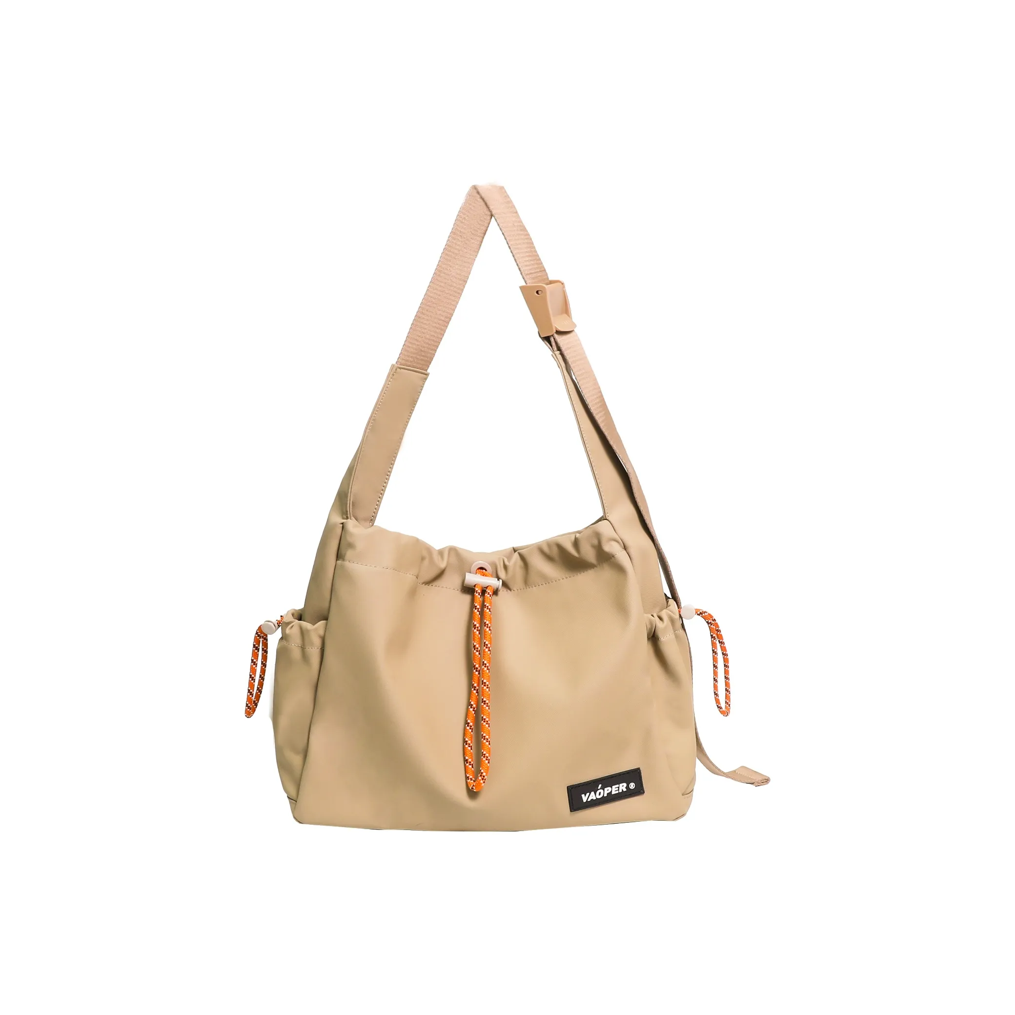 VAOPER Polyester Messenger Bag One Shoulder Backpack Gym Bag Crossbody Bag Regular Unisex Twilight Black/Khaki
