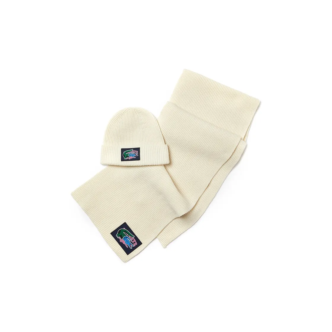 Коллаборация LACOSTE Шерые Шапки Унисекс Белый